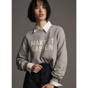 Anthropologie Ashley Brown Durand Late Summer‎ Flowers Pullover Crewneck Sweater